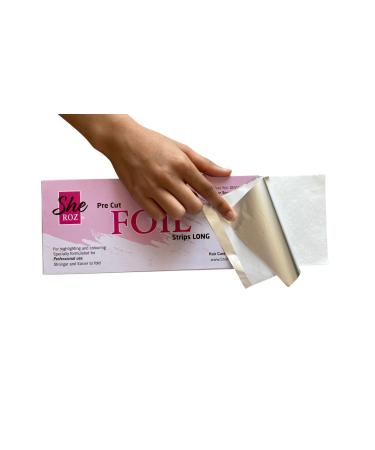 Pre Cut Foil Strips For Hair Colouring Tinting & Dyes 100 x Long Sheets