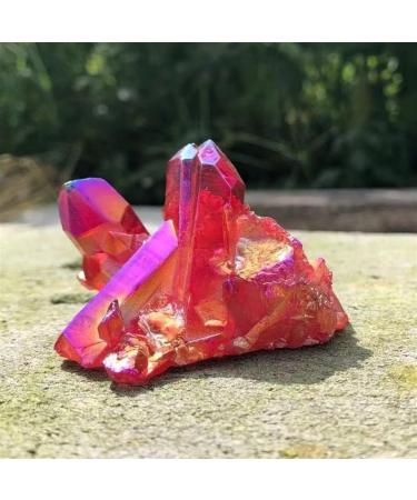 Natural Crystal Rough Home Decor Natural Amaranth Angel Aura Quartz Crystal Cluster Titanium Coating Quartz Cluster Electroplating Stone Gifts Natural Crystal (Size : 1000g 4-8pcs) - Buy Online on GoSupps.com