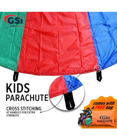 GSI Kids 6-Foot Rainbow Play Parachute Toy for Cooperative Fun and Gymnastic Activities - Buy Online on GoSupps.com