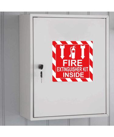 First Aid Kit and Fire Extinguisher Inside Stickers 4 Inch - Set of 8 UV Resistant Safety Decals for Trucks and Equipment - Buy Online on GoSupps.com