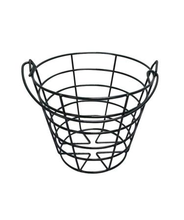 Crestgolf Stainless Metal Golf Basket Golf Ball Container Ball Bucket, Holds 50 Balls. black