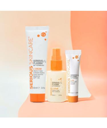 Serious Skincare Serious-C3 Plasma Vitamin C Day Trio | C Cream SPF 30 Vitamin C Serum & C-Eye Treatment for Radiant Skin - Buy Online on GoSupps.com