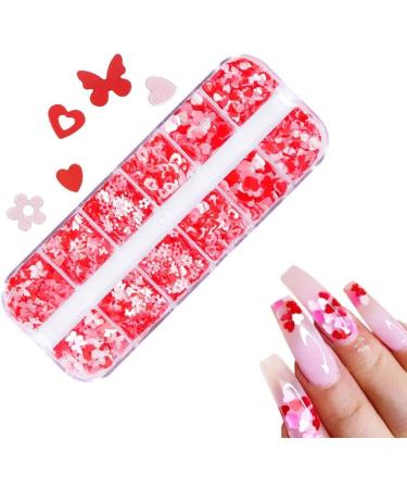 Manicure Accessories Nail Art Shiny Mixed Glitter Flakes Nail Art Sequins Nail Decoration Valentine's Day(style2) - Buy Online on GoSupps.com