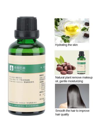 Pure Jojoba Oil 50ml - Genetic Engineering-Free Carrier Oil for Massage Spa Face & Hair Moisturizer - Buy Online on GoSupps.com