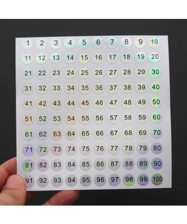 4pcs Nail Polish Color Gel Varnish Number Stickers 1-100 | Manicure Tool for Perfect Color Marking - Buy Online on GoSupps.com