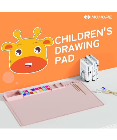 MOHOPE Extra Large Silicone Craft Mat 24x16 - Durable Drawing Board with Ruler for Painting, Crafts, Art, Clay, and Resin - Pink - Buy Online on GoSupps.com