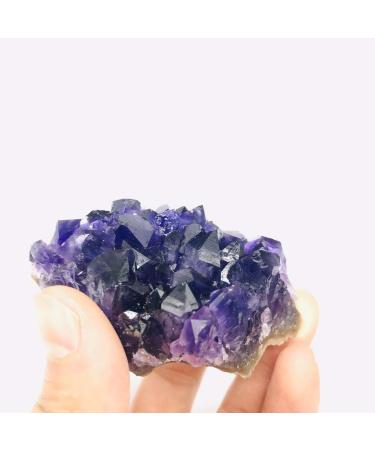 2pc 50g-90g raw Natural Dark Uruguayan Brazilian semi-Precious Stone Grape Amethyst Cluster for Sale