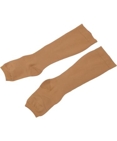 Shop Compression Stockings with Zipper - Open Toe Calf & Knee Socks (L) | Comfortable & Supportive International Shipping - Buy Online on GoSupps.com