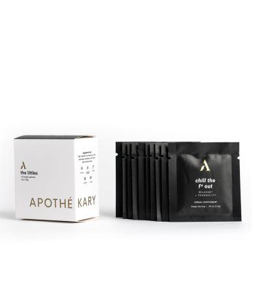 Apoth kary Chill The F* Out | Herbal Powder | Stress Relief + Digestive Support | 10 Travel-Sized Packets (.09 Oz Each)