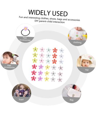 EXCEART 2pcs 1 12pcs Clothing Accessories Knitted Flower Charm Child Crochet Hair Accessories Yarn Purple Greenx2pcs 5X5X1CMx2pcs - Buy Online on GoSupps.com