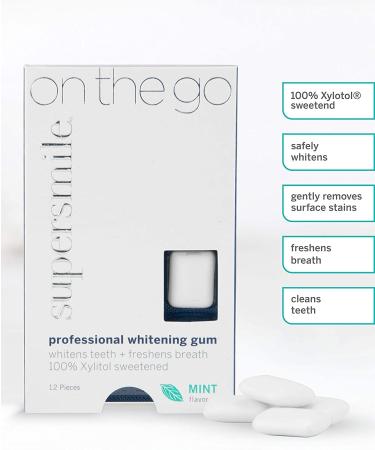 Supersmile Professional Whitening Gum - 12 Count - Buy Online on GoSupps.com