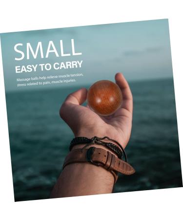 Frcolor 2-Pack Health Massage Balls - Wooden Handballs for Foot Massage - Perfect Fitness Gift | Red Rosewood & Sandalwood (5x5x5cm) - Buy Online on GoSupps.com