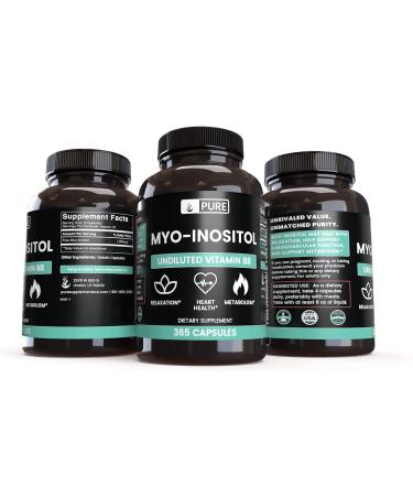 Myo-Inositol Capsules (365 Count) for Relaxation and Cardiovascular Support - Buy Online on GoSupps.com