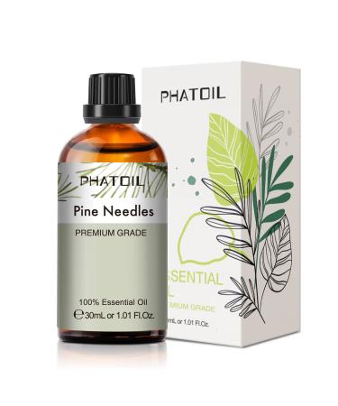 PHATOIL Pine Needles Essential Oil 30ML Therapeutic Grade 100% Pure Natural Essential Oils for Diffusers for Home Perfect for Diffuser Aromatherapy Relaxation Pack of 1 Pine Needles 30.00 ml (Pack of 1)