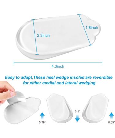 Orthopedic Insoles (4 Pairs) for Men & Women - Lateral Heel Wedges for Corrective Pronation, Supination, O/X Type Legs - Silicone Inserts for Height Increase and Heel Pain Relief - Buy Online on GoSupps.com
