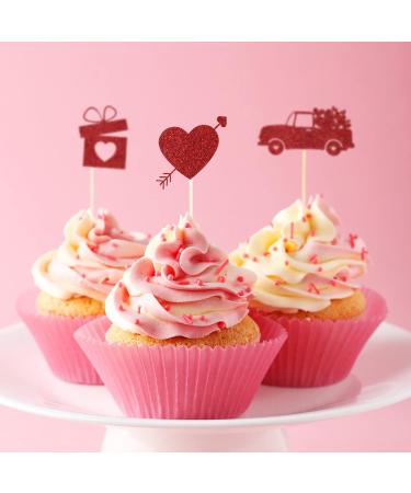 60 Pieces Cupcake Toppers Graduation Valentine Theme Cake Toppers Picks for Graduation Valentine's Day Wedding Engagement Decorations Bridal Shower Birthday Party Supplies 6 Styles(Love Style) - Buy Online on GoSupps.com