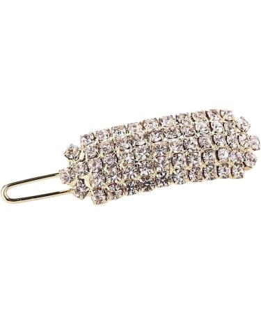 New 2025 Crystal Women Elegant Korean Design Snap Barrette Stick Metal Alloy Hairpin Hair Styling Accessories Jewelry Fashion Accessories Creative Gift - Buy Online on GoSupps.com