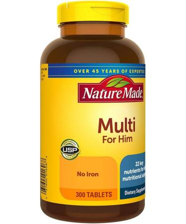 Nature Made Multi for Him - 300 Tablets | Daily Multivitamin for Men - Buy Online on GoSupps.com
