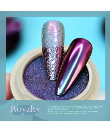 PrettDiva Indigo Chameleon Chrome Nail Powder - Multi Chrome Mirror Pigment for Magic Color Shifting Nails - Buy Online on GoSupps.com