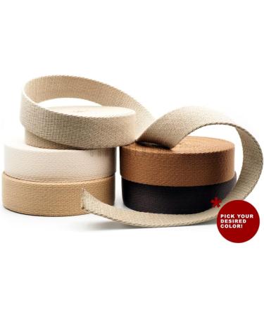 CRAFTMEMORE Heavy Cotton Webbing - High Density Luxury Bag Strap, 1 1/4 Inch x 5 Yards Chocolate - Buy Online on GoSupps.com