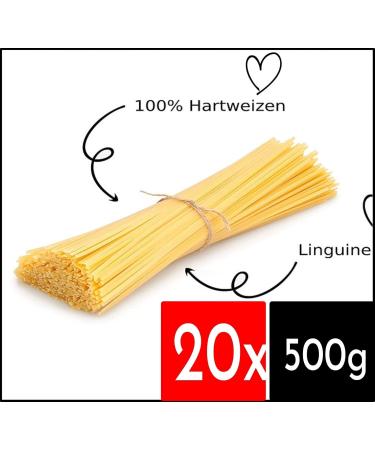 Linguine Pasta Noodles Bulk Pack | 20x500g (10kg) | Premium Quality for International Shipping - Buy Online on GoSupps.com