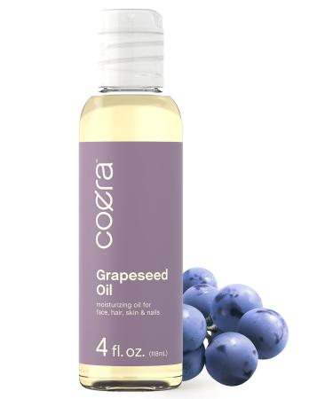 Horb ach Grapeseed | 4 fl oz | Moisturizing Oil for Face Hair Skin and Nails | Free of Parabens SLS & Fragrances | Coera