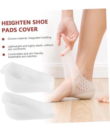 Practical Silicone Heel Lift Inserts - Size 8 White Shoe Pads for Comfort & Support | Shop Internationally - Buy Online on GoSupps.com