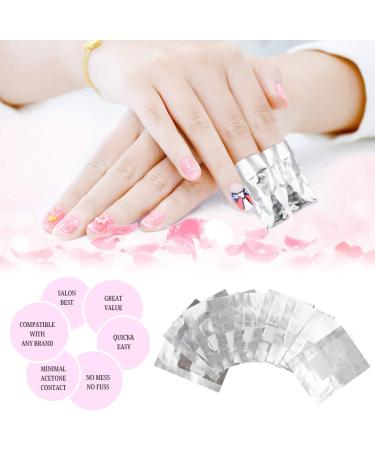  Ynredee 300 Pcs Aluminum Nail Art Remover Nail Art Soak Off Acrylic Gel Cuticle Pusher - Buy Online on GoSupps.com