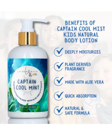 Lather Green Kids Body Lotion Plant Based Gentle Moisturizer with Shea Butter Safe for Sensitive Skin Captain Cool Mist 3 Pack (8 oz Each) - Buy Online on GoSupps.com