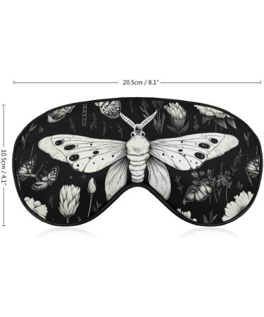 Death Moth Flowers Sleep Mask - Ultralight Comfortable Eye Mask for Light Blocking | Perfect for Travel & Sleep - Unisex - Buy Online on GoSupps.com