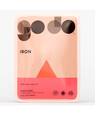 Fitness Health Iron Tablets High Strength 14MG - Vegan Iron Essential Supplements - Gentle Iron for Women & Men - Gluten Free & Non-GMO - Recyclable Packaging (120 Tablets) 120 Count (Pack of 1)