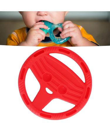 Sensory Chew Toy for Babies - Rudder Teething Silicone Toy for Boys and Girls - Easy to Hold and Clean - Red - Buy Online on GoSupps.com