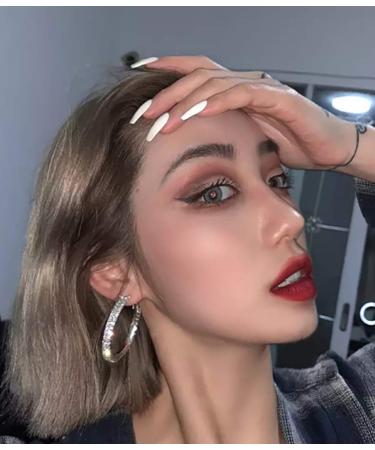 Brishow Ballerina Matt False Nails - Pure Color Acrylic Press-On Full Cover - 24 Pieces for Women & Girls (White) - Shop Internationally! - Buy Online on GoSupps.com