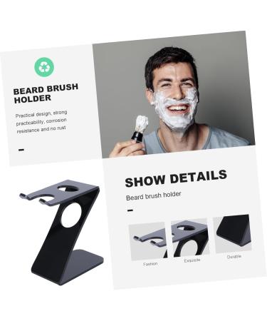 Minkissy Acrylic Stand Brush Bracket - Men's Care Set Z-Shaped Holder for Shaving Brushes & Manual Razors | Universal Brush Holder - Buy Online on GoSupps.com