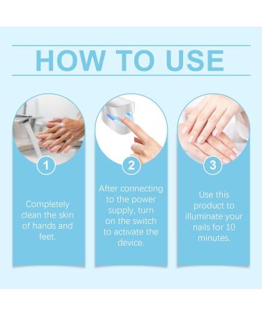Nail Blue Light Device | Nail Cleaning Lamp Erase Toenail Discoloration Solution Damaged Discolored Nails Device Long Lasting Nail Care for Fingernails - Buy Online on GoSupps.com