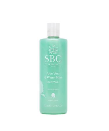SBC Skincare Aloe Vera & Water Mint Body Wash - 500ml | Refreshing Shower Gel | Shower Gel For Men And Women | Vegan Friendly Body Wash | Cooling Aloe Vera Body Wash