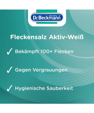 Dr. Beckmann Active White Stain Remover - 8x400g | Ultimate Stain Solution for Whiter Laundry | Removes 100+ Stains | Includes Measuring Spoon - Buy Online on GoSupps.com