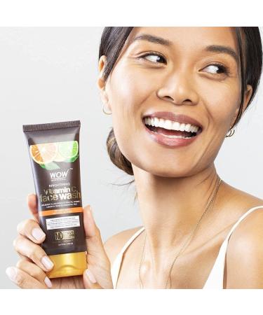 WOW Skin Science Vitamin C Face Wash - Deep Cleanser for All Skin Types | Exfoliating & Pore Minimizer | Sulfate & Paraben Free | 100ml by Glowrity - International Shipping Available - Buy Online on GoSupps.com
