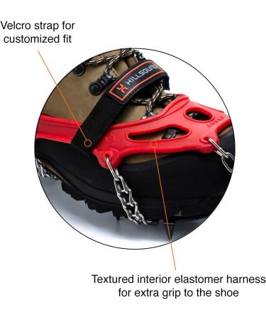 Hillsound Trail Crampon Ice Cleats - Red Medium | Winter Traction System for Trail Hiking - Buy Online on GoSupps.com