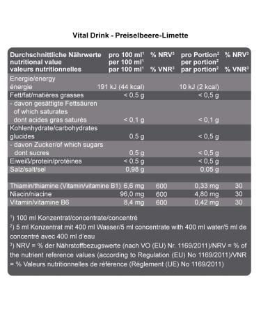 Best Body Nutrition Vital Drink Zerop - Sugar-Free Cranberry Lime Beverage Concentrate 1000ml (80 Liters Ready-to-Drink) - Ideal for International Shipping - Buy Online on GoSupps.com