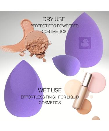 Silk Complexion Makeup Sponge Set Wet and Dry Detailed Blending Makeup Sponges Unrivalled Detailing Makeup Application Latex Free and Easy Clean Unique Fine Detailing Makeup Sponges. (Purple) - Buy Online on GoSupps.com