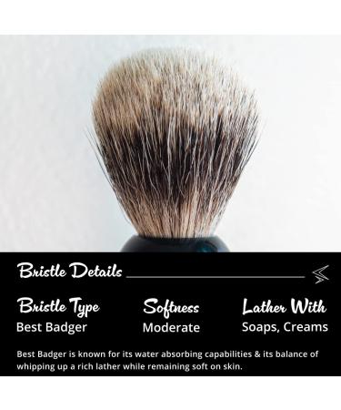 PB2 Best Badger Shaving Brush | Classic Black Resin Wet Shaving Brush for Men - International Shipping Available - Buy Online on GoSupps.com