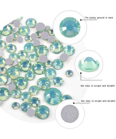 Sanbore 4 Packs Opal Jelly Nail Art Rhinestones Flatback Round Beads Glitter Crystals Mix Size Nail Charms Face Clothes Jewelry DIY Crafts - Buy Online on GoSupps.com