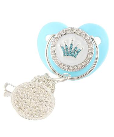 Luxury Cartoon Crown Heart Shape Baby Pacifier | Rhinestone Bling Soother for Infants | Perfect Baby Shower Gift - Buy Online on GoSupps.com