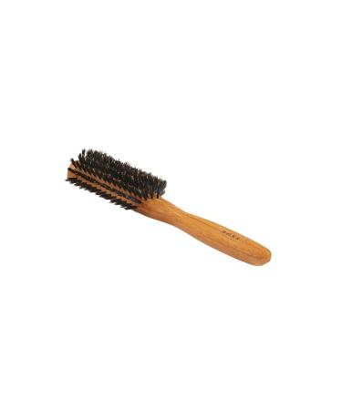 Bass Brushes | Shine & Condition Hair Brush | Natural Bristle FIRM | Pure Bamboo Handle | Classic Half Round Style | Dark Finish | Model 206 - DB