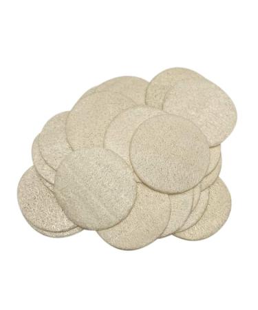 Facial Loofah Cleasing Pads 2.76 Natural Loofah Complexion Facial Discs Pads Exfoliating Facial Skin Scrub 18 Pack