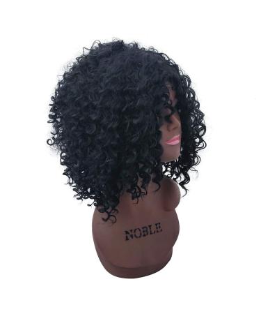 Buy Afro Wig for Women Black Curly Synthetic Hair for Party Cosplay & 50s-80s Styles - Buy Online on GoSupps.com
