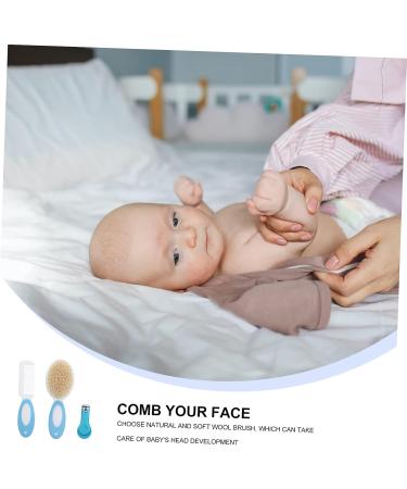 3pcs Wool Brush Wooden Hair Brush Baby Grooming Kit for Newborn Girls & Boys - Buy Online on GoSupps.com