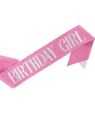 Birthday Princess Set: Crown, Sash, Tiara & Headband in Pink - Rhinestone Happy Birthday Accessories for Women - Buy Online on GoSupps.com