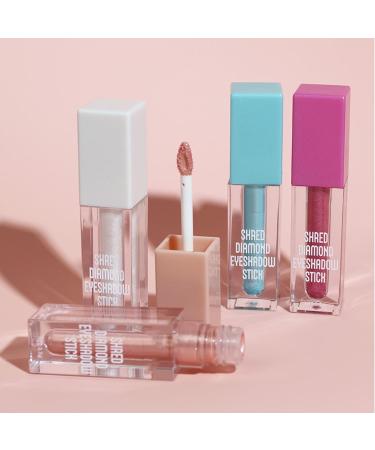 4 Colors Liquid Glitter Eyeshadow Highlighter Highlighting Glitter Liquid Eyeshadow Highlighter & Shimmer for Eyes/Face/Highlighter Sparkling Eye Makeup for Shimmering Galaxy Looks (04#Dark Pink) - Buy Online on GoSupps.com